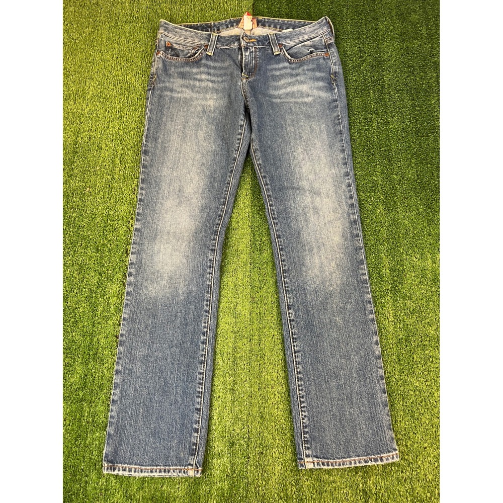Lucky Brand Lola Straight Leg Jeans Womens 12/31 Medium Wash Blue Denim Stretch